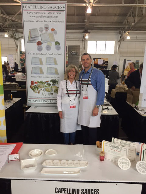 Judy Capellino and her son at the Speciality Food Show.